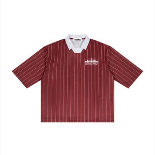 TRUEMSG Pinstripe Collared Soccer Jersey