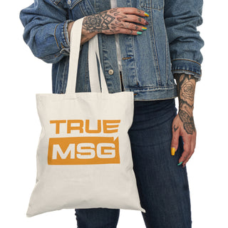 Natural TRUEMSG Tote Bag (Orange)