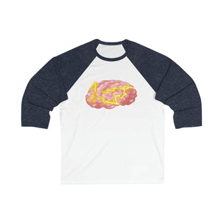 Brain Power 3\4 Sleeve Baseball Tee