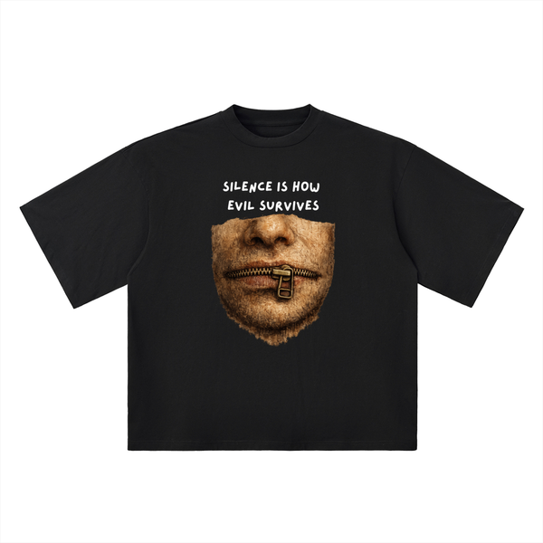 Closed Mouths Oversized Drop Shoulder T-Shirt