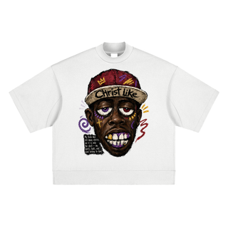 New Spirit Old Wounds Oversized Mock Neck T-shirt