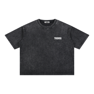 TRUEMSG Storefront Mineral Wash Boxy Cotton T-Shirt