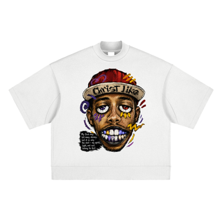 New Spirit Old Wounds Oversized Mock Neck T-shirt