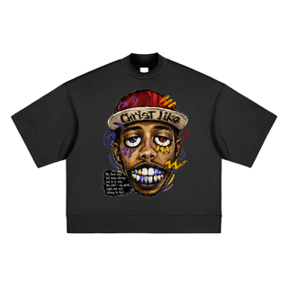 New Spirit Old Wounds Oversized Mock Neck T-shirt
