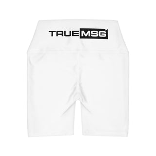 TRUEMSG High Waisted Yoga Shorts (White)