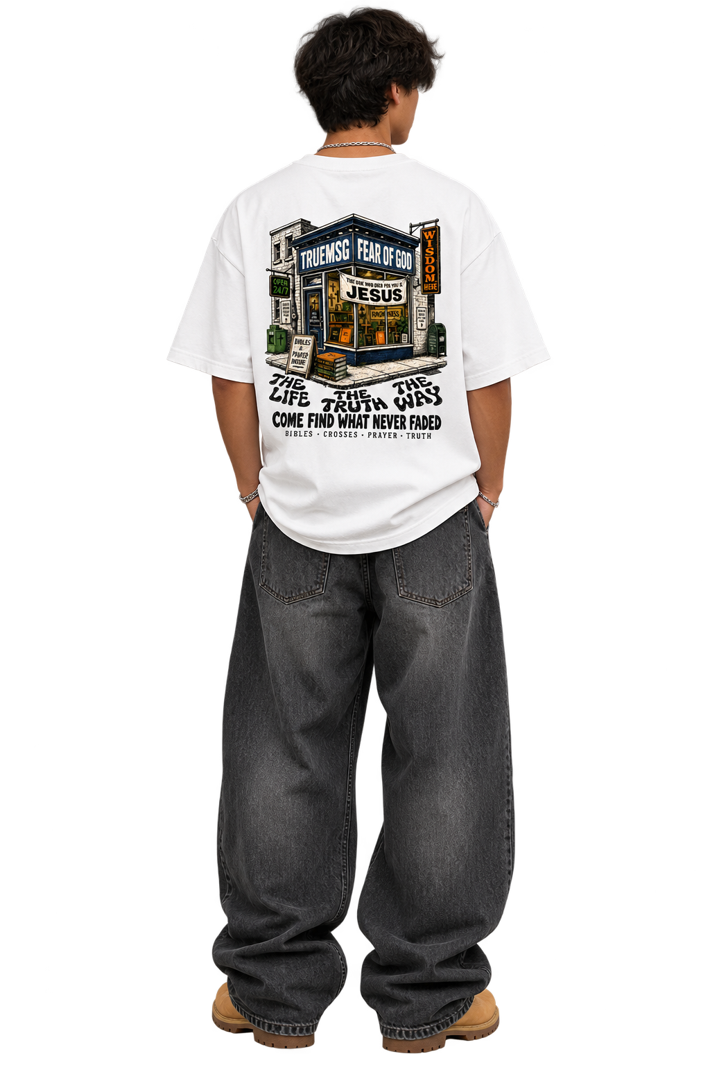 Jesus Store Mineral Wash Boxy T-Shirt