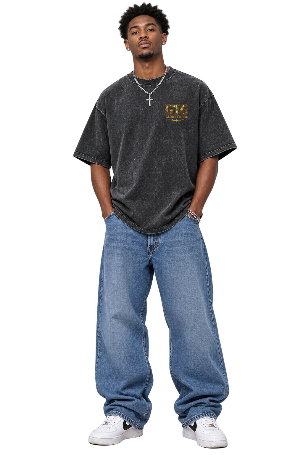 Heavyweight Oversized Snow Washed Redemption T-Shirt