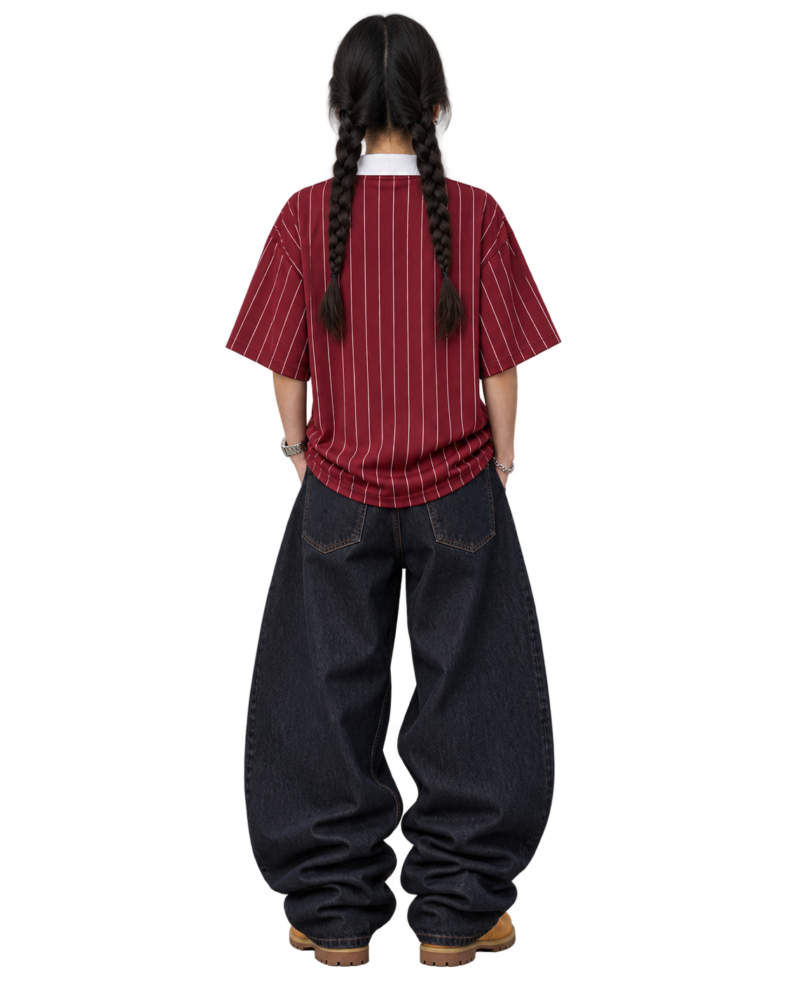 TRUEMSG Pinstripe Collared Soccer Jersey