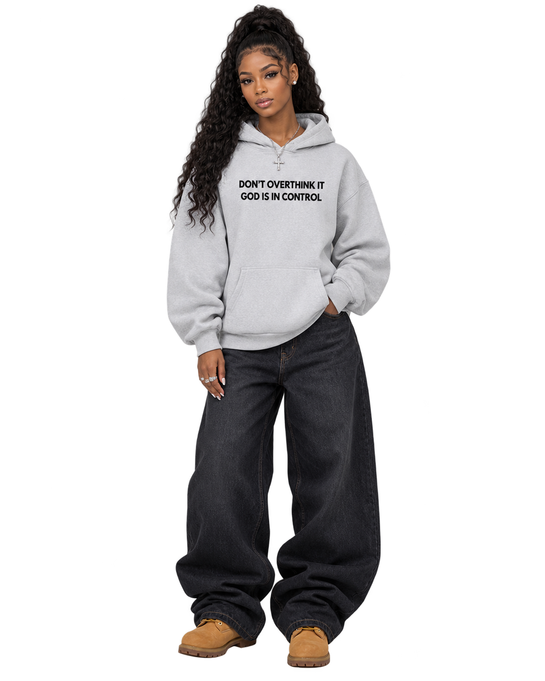 Heavyweight Fleece God's In Control Hoodie