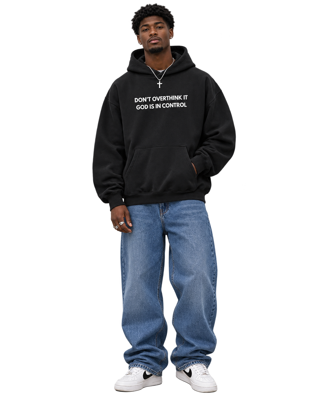 Heavyweight Fleece God's In Control Hoodie