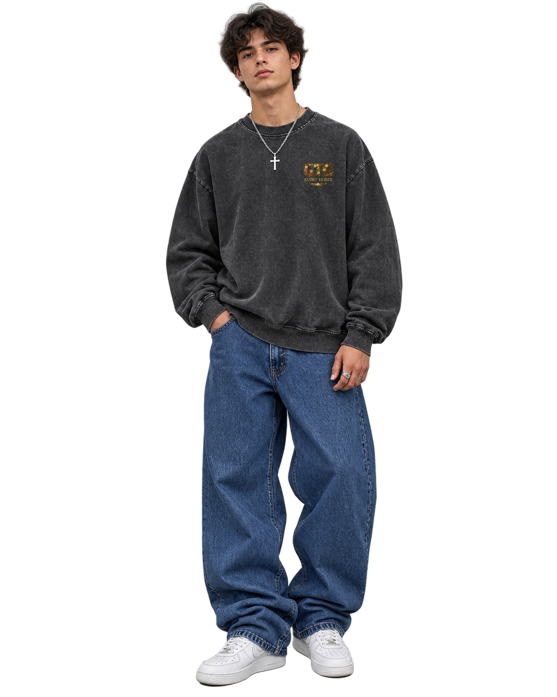 Snow Washed Oversized Redemption Sweatshirt