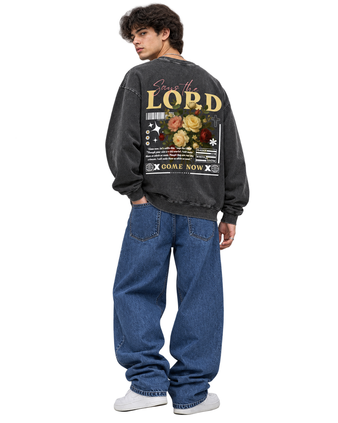 Snow Washed Oversized Redemption Sweatshirt