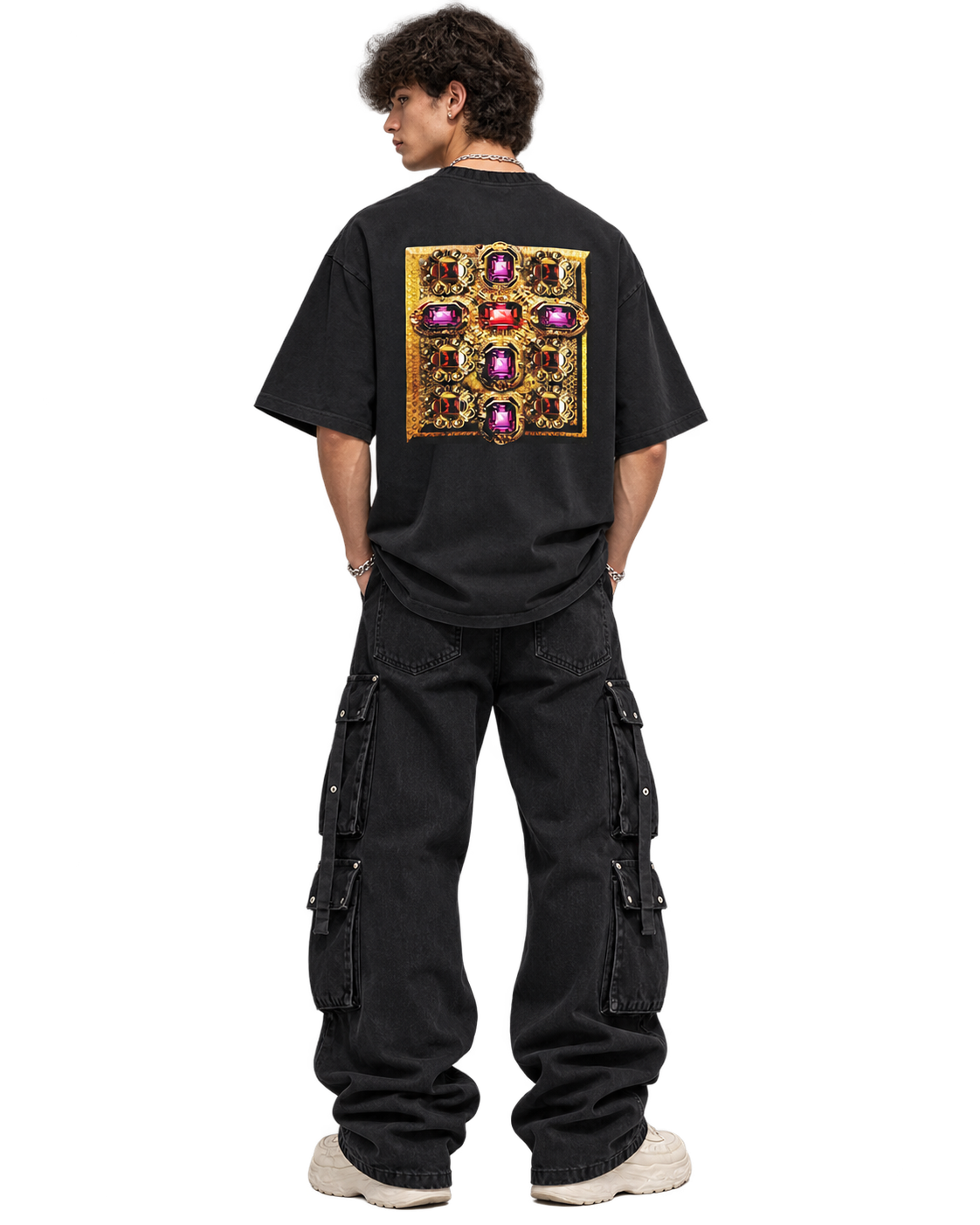 Heavyweight Holy T-shirt with Knitted Neckline