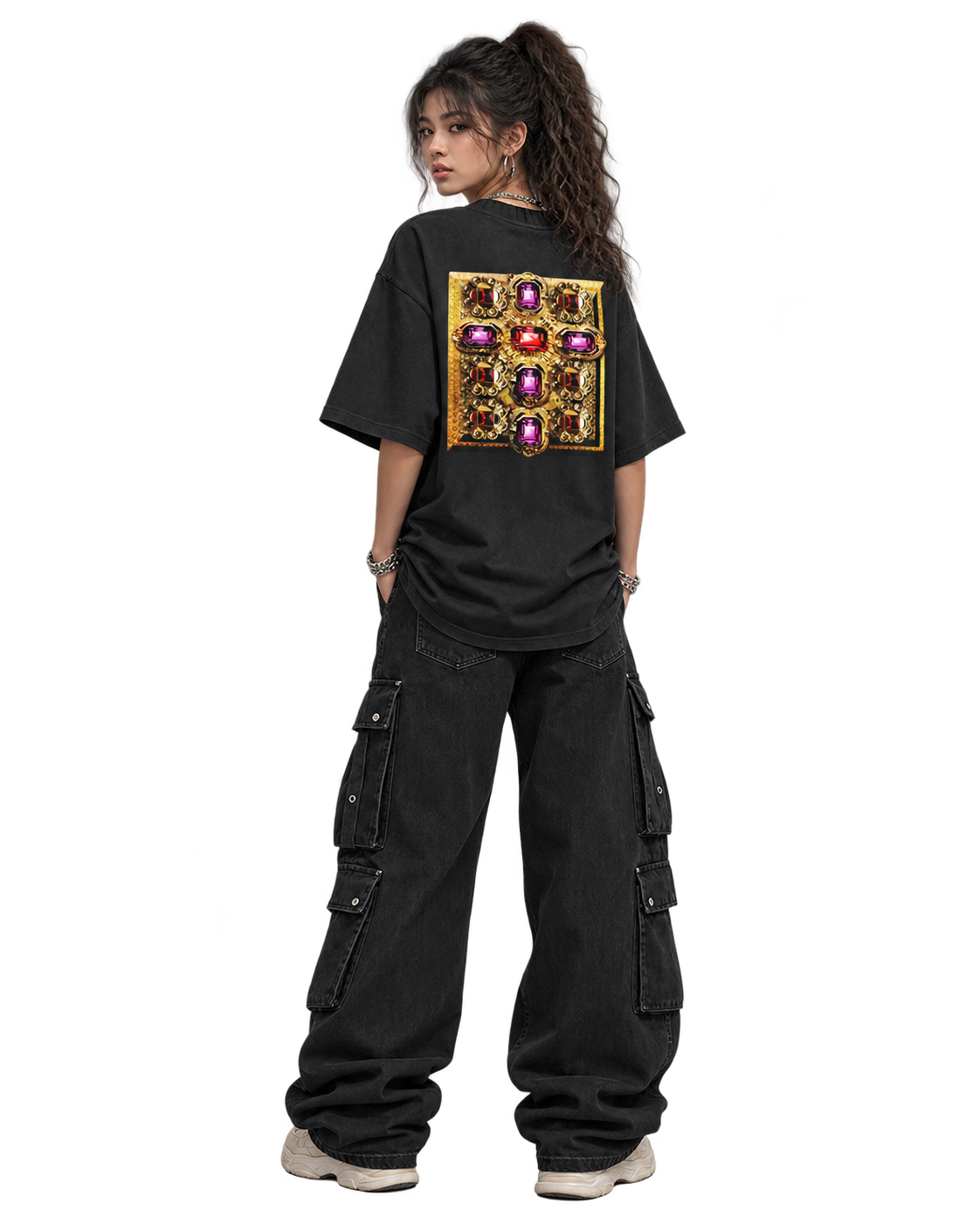 Heavyweight Holy T-shirt with Knitted Neckline