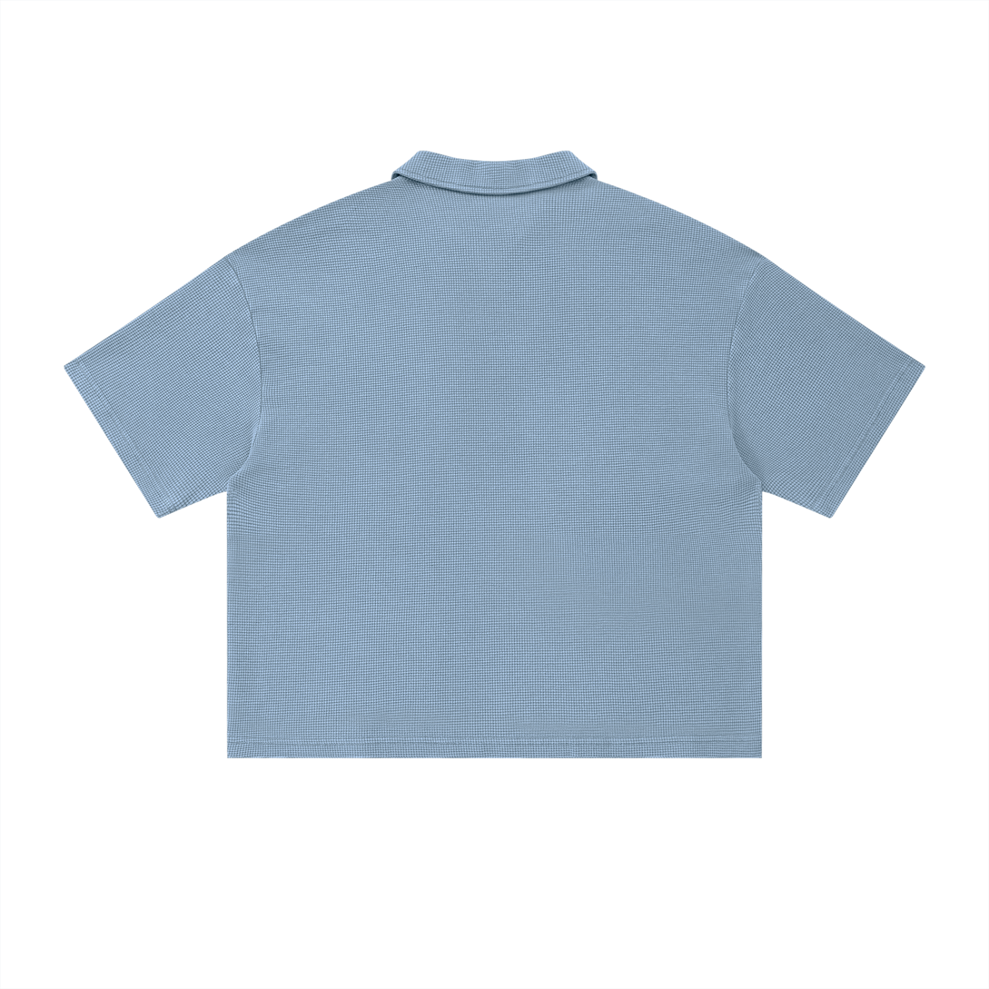 TRUEMSG Vintage Wash Waffle Boxy Polo Shirt