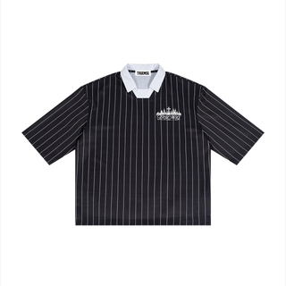 TRUEMSG Pinstripe Collared Soccer Jersey