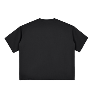 Off The Devil's Payroll Boxy Half-Sleeve Raw-Edge T-Shirt