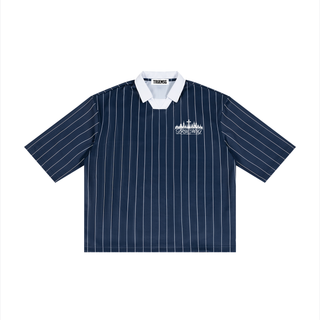 TRUEMSG Pinstripe Collared Soccer Jersey