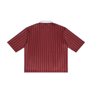 TRUEMSG Pinstripe Collared Soccer Jersey