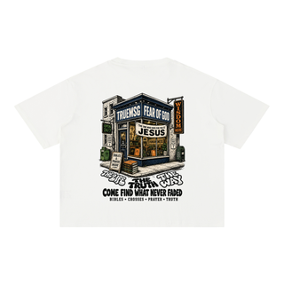 TRUEMSG Storefront Mineral Wash Boxy Cotton T-Shirt