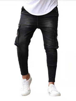 Men's Skinny Fit Cargo Snap Stretch Jeans